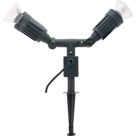 REV Spiedino da giardino senza lampadina, cavo 1,4 m, max. 80 W-E27, verde (1/3)