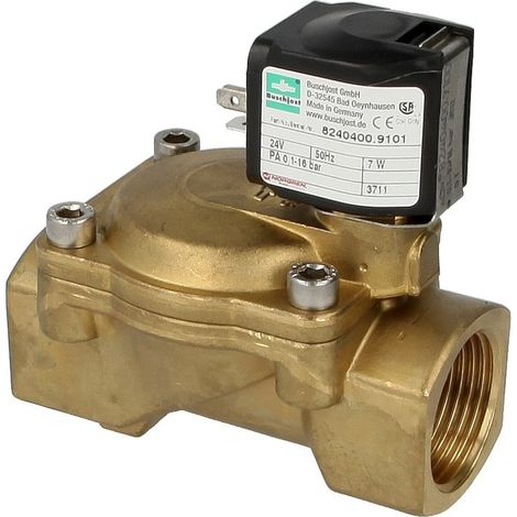 Electrovanne Buschjost 8240400.9101.0245 G1,9,5m³/h,0,1-16bar +90°C,NBR, 24VAC