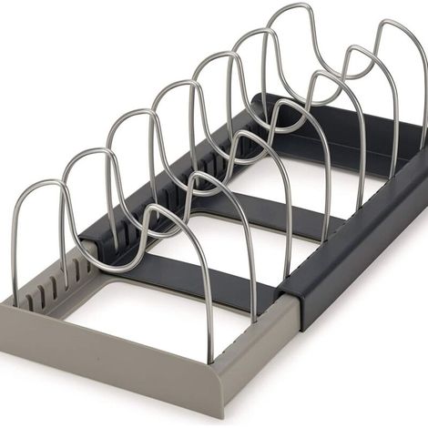 Support télescopique réglable, couvercle et organiseur de plateau, PP + acier inoxydable