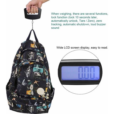 Balance électronique portable WeiHeng, crochet de pesage digital LCD pour bagages, voyage compact, pèse-luggage précis, affichage numérique, outil de mesure pratique. (1/5)