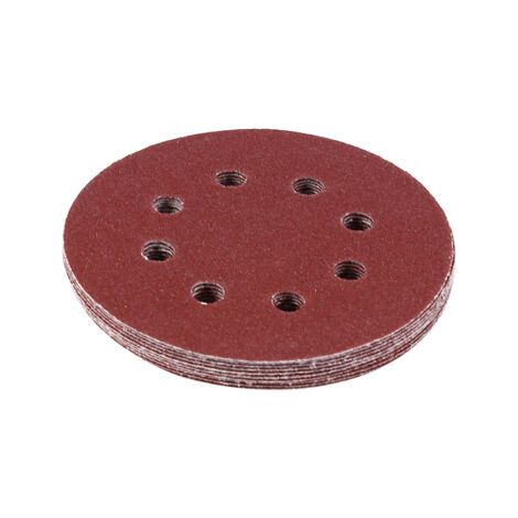 Disco de lijado rojo para almohadilla de pulido de 125 mm, papel de lija de 8 agujeros (100) (1/3)