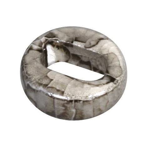 RAYHER - PERLINA FORMA ANELLO IN CERAMICA ø1,6cm - COLORE GRIGIO CHIARO