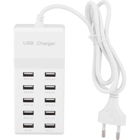 5V 10-Port Smart Schnellladegerät mit USB für Mobiltelefone (1/5)
