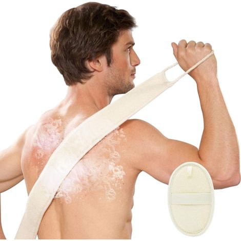 Gant exfoliant pour le dos soie pour douche nettoyage profond et relaxation corporelle accessoire de bain (1/5)