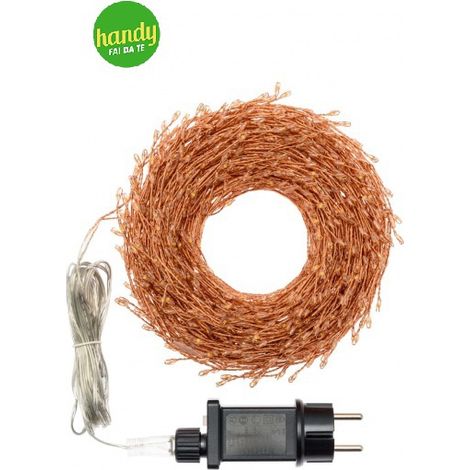 Catena natalizia luminosa 1000 LED Traditional Bianco Naturale Lotti filo rame 20m (1/3)