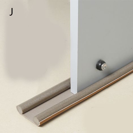 Joint d'étanchéité de bas de porte, butée anti-poussière, marron (1/5)