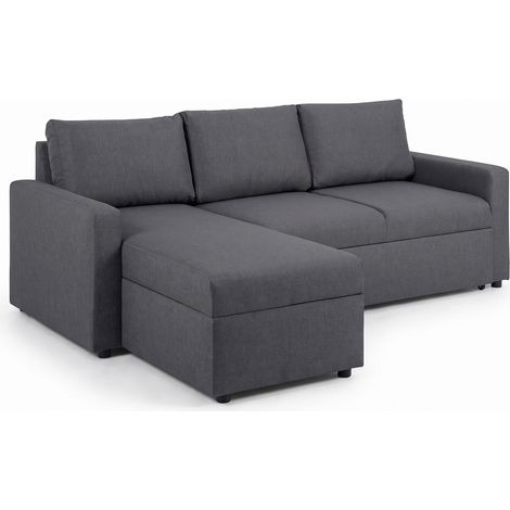 Sander Schlafsofa mit Ottomane, Aufbewahrung und Auszug grau. (1/5)