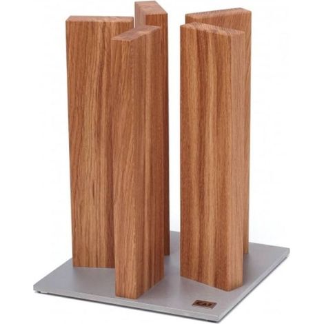 Kai STH-3 Blocco per coltelli magnetico in rovere e acciaio inox per 10 coltelli colore Rovere