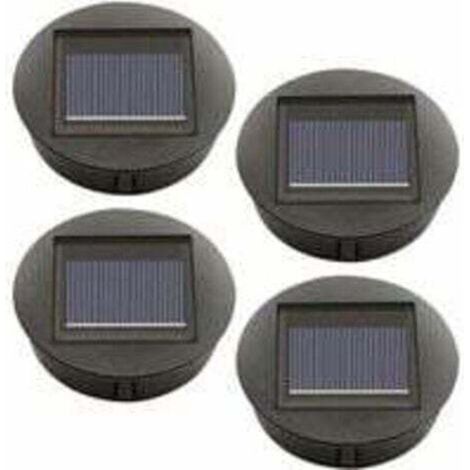 Set mit 4 Ersatz-Solarleuchten mit LED-Leuchtmitteln – Wasserdicht nach Schutzart IP65 – Automatische Beleuchtung 6–12 Stunden – Einfache Installation