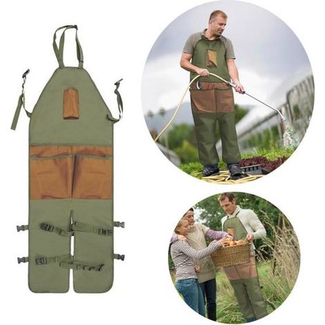 Tablier professionnel multi-poches - Réglable - Protection jambes - Cuisine/Jardin/Bricolage