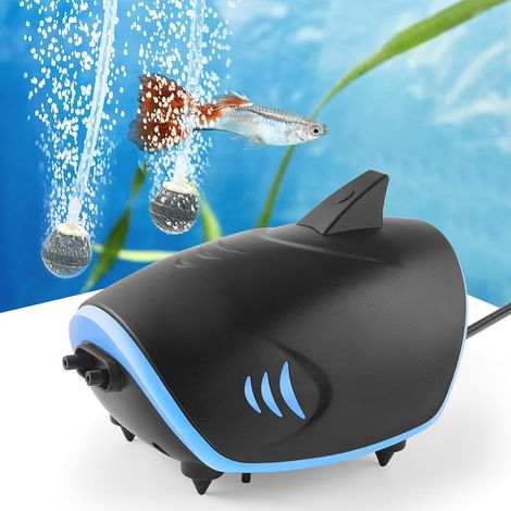 3W Aquarium Air Pump, Silent Oxygenator for Aquarium with a Capacity of 5 L/min, Adjustable Aerator for Aquariums with a Maximum Capacity of 400 Litres (1/5)