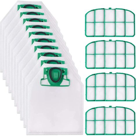 10 Stück Staubsaugerbeutel und 4 Fliter für Vorwerk VK200 FP200 Staubsaugerbeutel vk 200 (1/5)