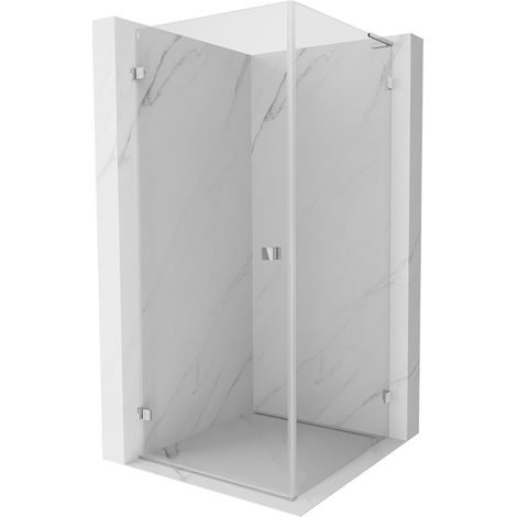 Mexen Lunar-B L cabine de douche pivotante gauche 90 x 90 cm, transparent, chrome - 832L-090-090-01-00-L (1/5)