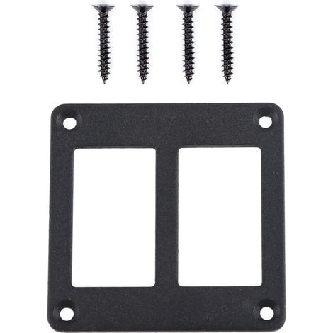 Boîtier de panneau pour interrupteur à bascule à 2 voies, support de fixation, en aluminium durable pour bateaux, camping-cars, SUV, véhicules marins, voitures, remorques et camions. (1/5)