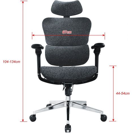 SILLA DE OFICINA ERGONOMICA EQUIP 651052 PREMIUM COLOR NEGRO AZULADO TAPICERIA MALLA 5 POSICIONES