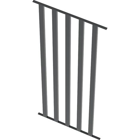 Claustra à lames verticales en aluminium pour auvent L82 x H223 cm - NORADO (1/2)