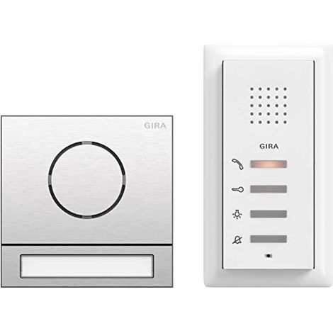 GIRA EFH-PAKET AUDIO 2406000 KIT D'INTERPHONE DE PORTE EN ACIER INOXYDABLE SYSTèME 106 4010337033929