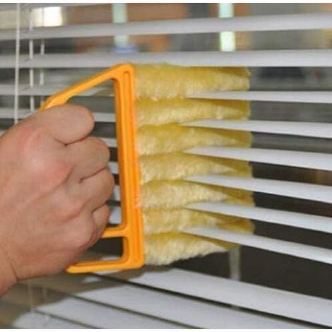 Nettoyant Pour Stores - Brosse À Stores Verticaux En Coton Et Poignée En ABS - Pour Stores Vénitiens, Climatiseurs, Stores À Lamelles - Lot De 1 (1/5)