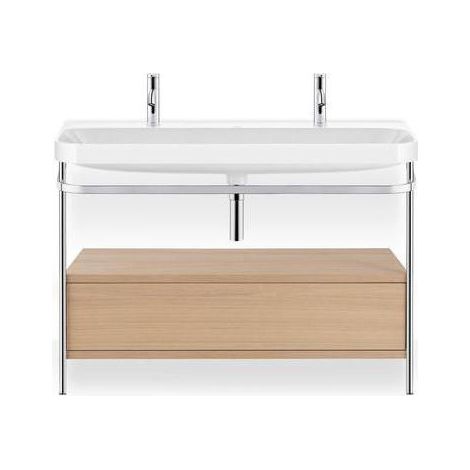 Ensemble de lavabo HAPPY D.2 PLUS 1175x490mm avec un trou pour robinet, blanc brillant