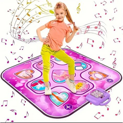 Alfombra de baile, pantalla LED, música, sensores táctiles, para niñas de 3 a 14 años. (1/5)