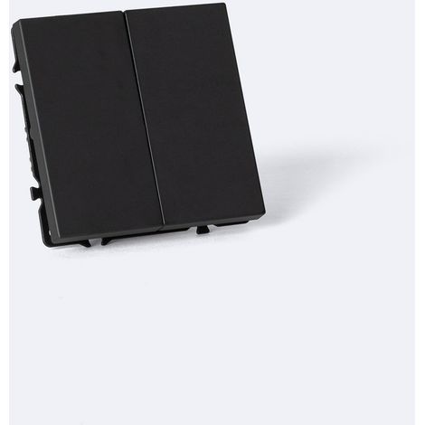 Interruptor Simple Luxe 990 Negro 2 Teclas