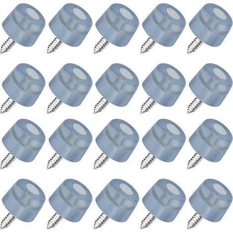 20 pieds en caoutchouc à visser pour chaises, 20 x 18 x 14 mm, antidérapants et résistants aux vibrations, pour meubles, armoires, bureaux, tables, canapés, vis incluses. (1/3)