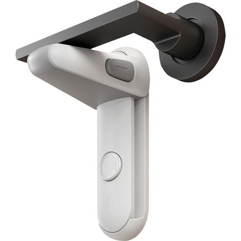 Serratura di sicurezza per porta, 12,5x4,5x7 cm, bianco/grigio (1/5)