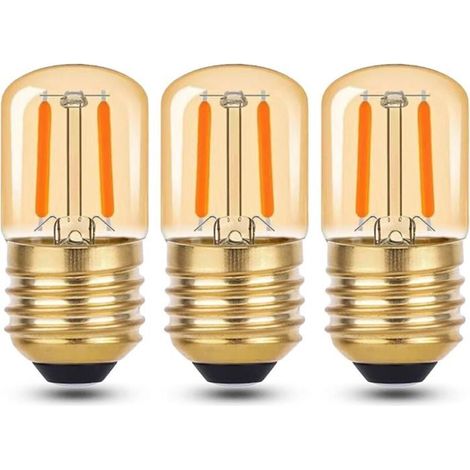 Ampoule LED - PZCC - T28 Veilleuse - E27 - 1W 2200K - Verre ambré non dimmable (1/4)