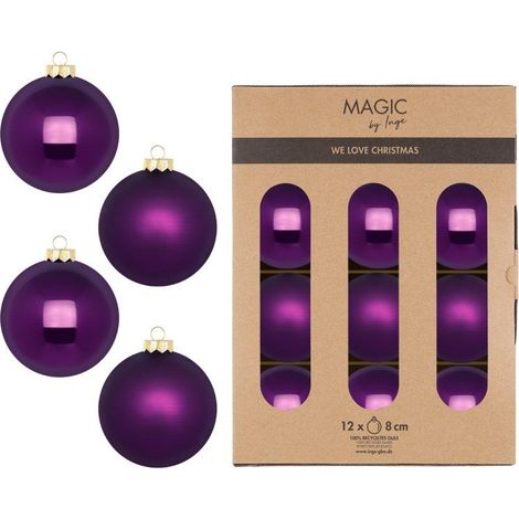 CONFEZIONE 12 PALLE VT VIOLA D 8 CM