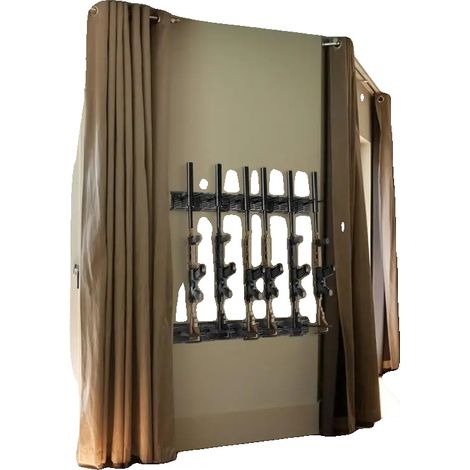 Gewehrständer, Metallkonstruktion, 36 x 6 x 5 Zoll, 6 Gewehrfächer, 180 lb Tragfähigkeit, Wandmontage (1/5)