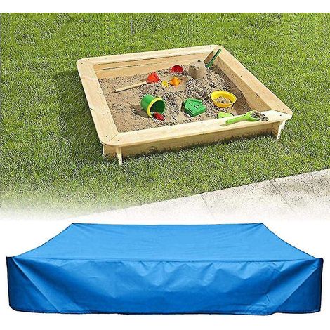 Bâche de protection imperméable et anti-UV avec cordon de serrage pour bac à sable extérieur (1/4)