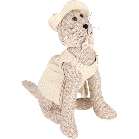 Cale-porte en tissu animal habillé Chat (1/4)