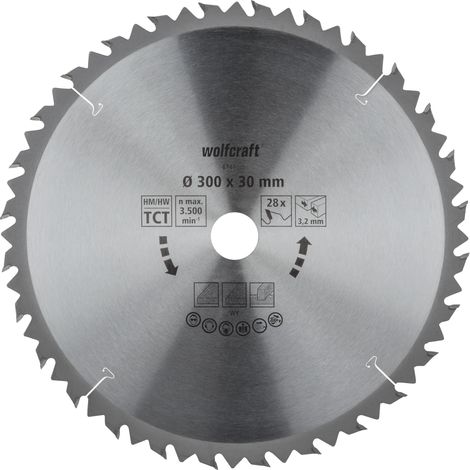 wolfcraft - Discos para sierras circulares de mesa serie marrón (cortes rápidos y bastos) - ref.6741000