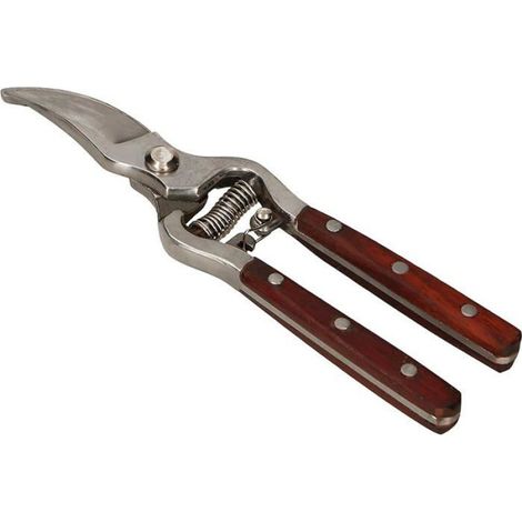 Garden Shears Steel Hedge Trimmer with Wooden Handle 22cm Hedge Trimmer Rose Shears Garden Pruners for Cutting and (1/5)