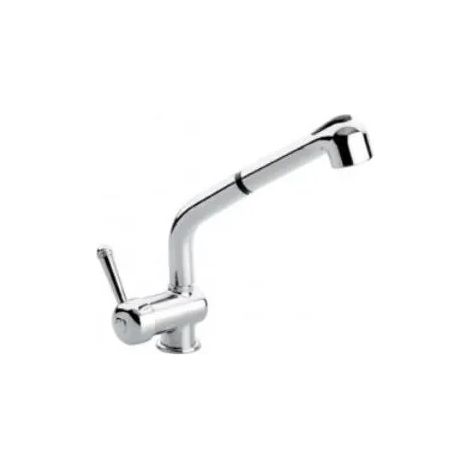 EMMEVI RUBINETTERIE GRAN4066.A Miscelatore cucina monocomando con doccetta estraibile e bocca girevole colore Granito Antracite