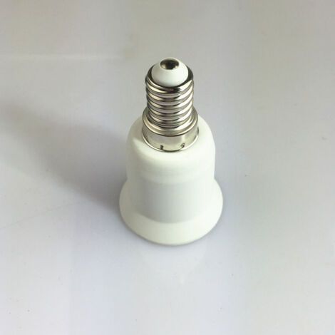 BUNTHAUS Adaptateur Douille E14 pour ampoule culot E27,blanc (1/4)