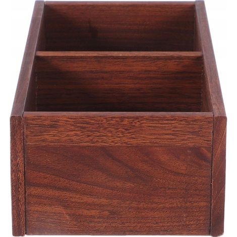 Minimalistischer Zuckerpäckchen-Organizer aus Holz, geeignet für Tee- und Kaffeezubereitungsstationen.