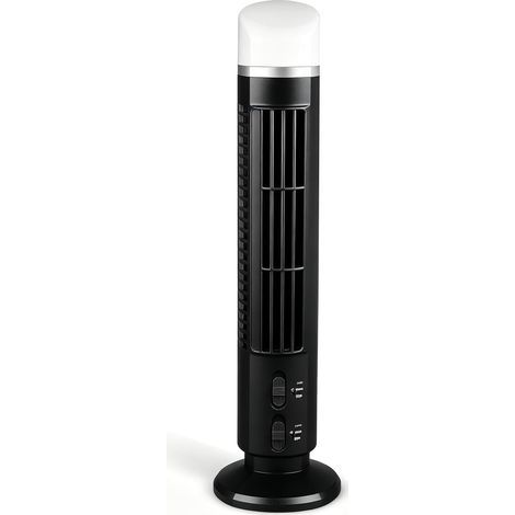Ventilateur tour, ventilateur tour sans pales, ventilateur portable silencieux, oscillation à 90°, ventilateur de bureau USB avec lumière, adapté pour la maison et la chambre (1/5)