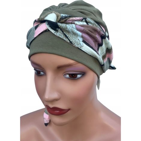 Turban pour femme Lena 002-389, foulard en coton, également après chimiothérapie (1/4)