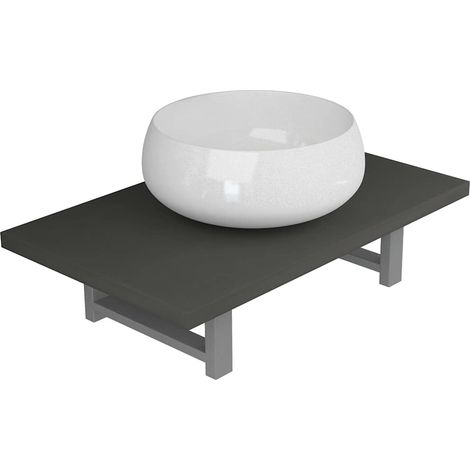 Maison Exclusive - Set Mobili da Bagno 2 pz Ceramica Grigio (1/5)