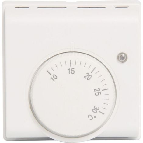 Thermostat d'ambiance, thermostat mécanique 220V, régulateur de température, climatisation et chauffage au sol, chauffage au sol, montage en saillie avec interrupteur marche/arrêt. (1/4)