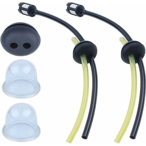 Tuyau Durite d'Essence Kit pour Honda GX31 GX35 GX25 GX22 Debroussailleuse, Tuyaux Essence Universels + Filtre à Carburant + Joints + Poire d’Amorçage Moteur Accessoires--