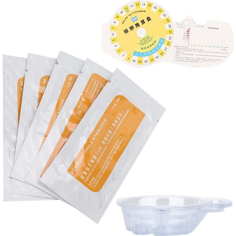 Kit de test d'ovulation 5 pièces, bandelettes urinaires rapides pour femme, outil de santé féminine (1/5)