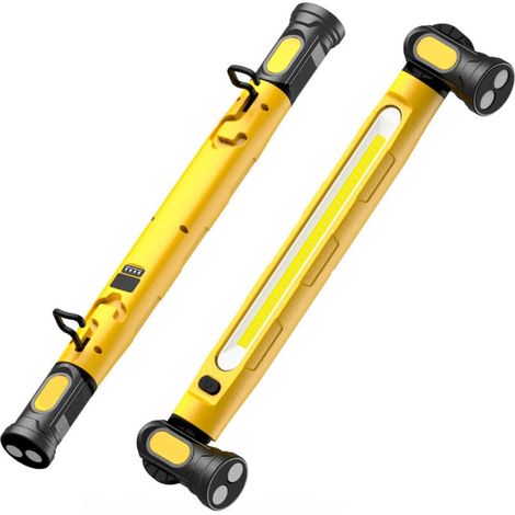 Lampe de travail LED 3000LM – 3 températures de couleur, batterie 5200 mAh USB-C, aimant et crochet, lampe IP54 pour garage, réparation auto, chantier et camping (1/5)