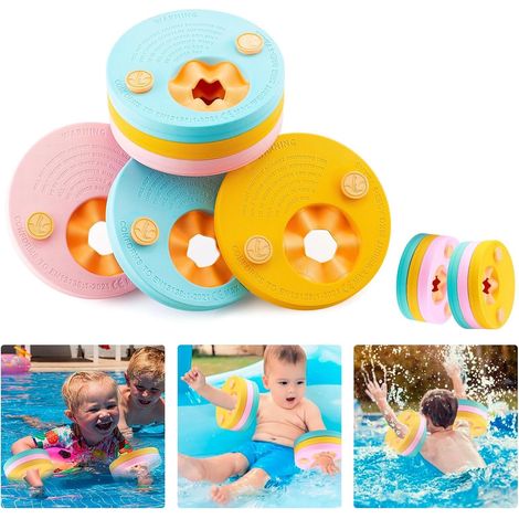 Swimming Armbands for Children, 6PCS Baby Armbands, Dolphin Armbands, Made of Foam, Pool Floating Discs (1/5)