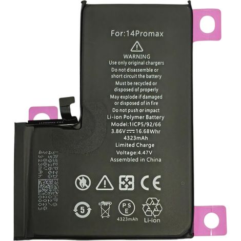 Batería nueva con ORI BMS para iPhone 14 PRO MAX, sin mensajes, en perfecto estado. (1/5)