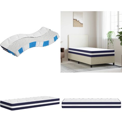 Matelas à ressorts ensachés dureté moyenne 90x200 cm - Matelas À Ressorts Ensachés - Matelas Double - Matelas Neuf - Literie - Sommier - Home & Living (1/5)
