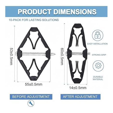 kits pour boîtes d'encastrement type 118, tiges de réparation, outil de montage mural prises et interrupteurs, accessoire pour rénovation de bâtiments (1/4)