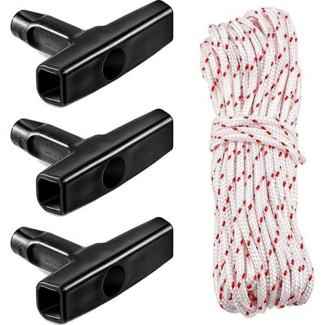 Corde de démarrage, 10 m, 3,0 mm, avec 3 poignées de démarrage, pour tondeuse, tronçonneuse, coupe-bordure, coupe-bordure, pièces de moteur (1/5)