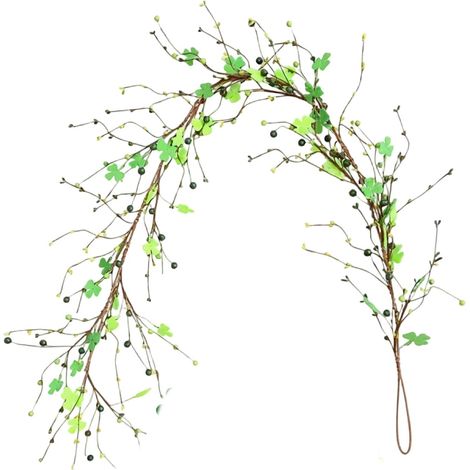 Guirlande De Trèfle Et Baies - 5 M - Décoration De Porte Mur Et Table Pour La Saint-Patrick - Lot De 1 (1/5)